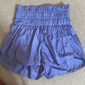 Free People Blue High-Waisted Athletic Shorts